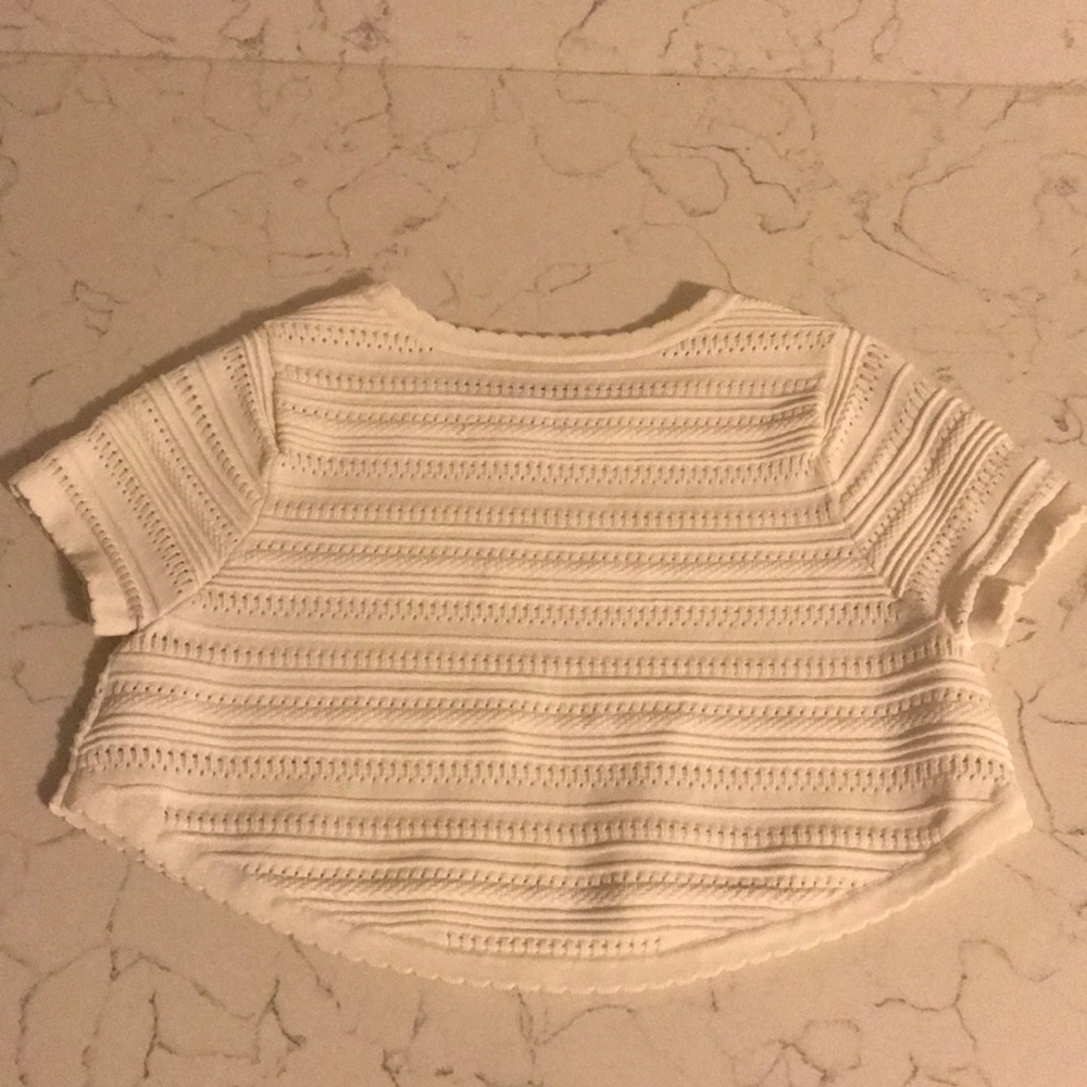 New Torn by Ronny Kobo Lena XS pointelle crop top - Picture 6 of 8